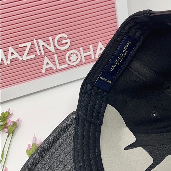 Brand NWT U.S Polo Assn. Black Hat/Cap - Picture 6 of 7